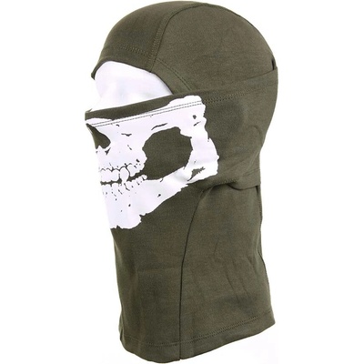 Kukla 101 Inc Balaclava Skull olivová