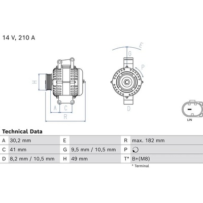 BOSCH 0 986 085 380 generátor (0986085380)