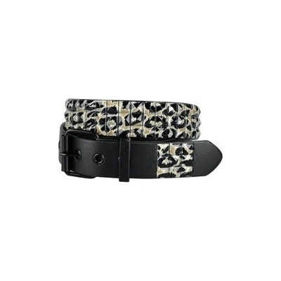 Opasek s pyramidami khaki leopard