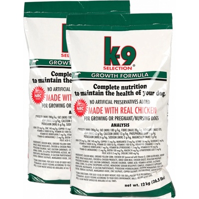K-9 Selection Growth Formula 2 x 12 kg