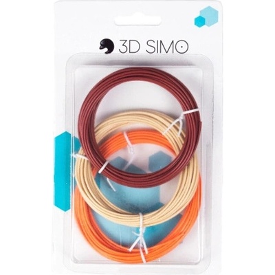 3Dsimo PLA 1.75mm 3x 5m (zlatý, stříbrný, černý)