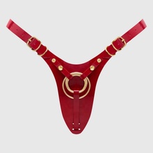 strap-on-me Leatherette Harness Fabulous One Size Red Glossy