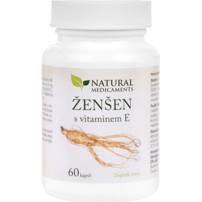 Natural Medicaments Ženšen+vitamín E 60 kapslí – Hledejceny.cz