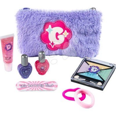 Smoby Kosmetická taštička s reálnými očními stíny a leskem na rty Glam Makeup Kit s lakem na nehty 8 doplňků od 6 let