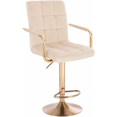 LuxuryForm Design Verona Gold Velur na zlatom tanieri / krémová