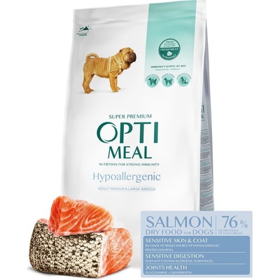 OptiMeal Superpremium Hypoalergénne Adult Medium & Large s lososem 4 kg