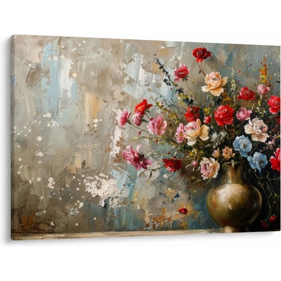 Obraz - Váza květin, jednodílný 100x70 cm