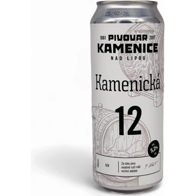 Kamenice 12° 0,5 l (plech)