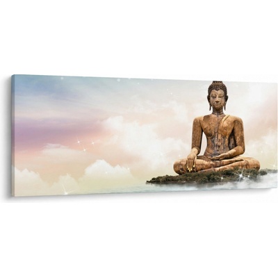 Obraz - Budha dozerajúci na zemi, jednodielne 120x50 cm