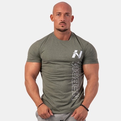 Nebbia Vertical Logo tričko 293 khaki