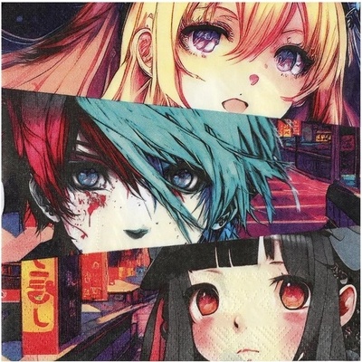 Santex Servítky papierové Manga 33x33 cm