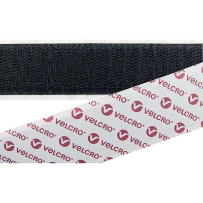 VELCRO® E08802033013025 pásek na suchý zip, lepicí, háčková část, (d x š) 25000 mm x 20 mm, černá, 25 m