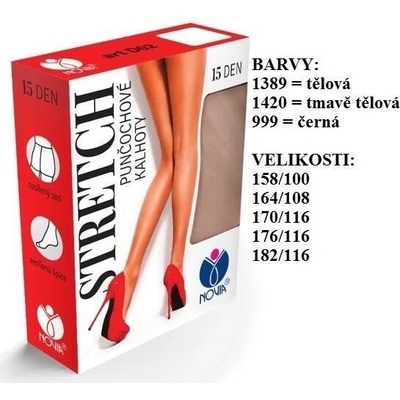 Novia Punčochové kalhoty D02 stretchové 1389 TĚLOVÁ