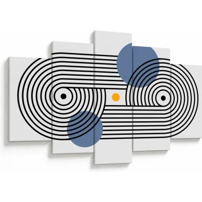 Obraz - Minimalistická abstrakcia N⁰3, päťdielne 150x105 cm