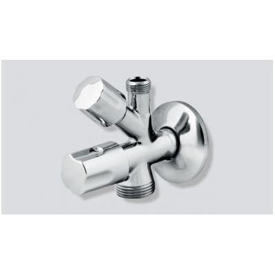 H-Line kombinovaný rohový ventil 1/2" x 3/8" x 3/4" s funkcí zpět.ventilu - mezikus s ventilem pro připojení pračky 3/4" x 3/4" x 3/4" – Hledejceny.cz