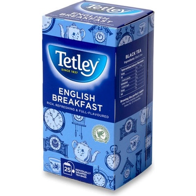 Tetley Černý čaj English Breakfast 25 ks