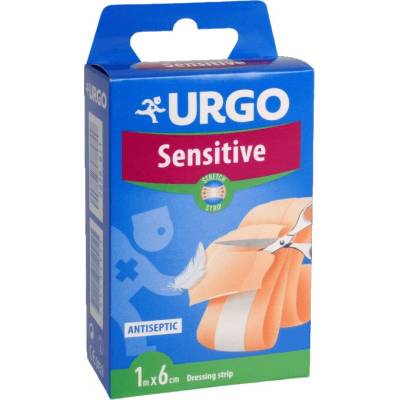 Urgo Sensitive Stretch Náplasť antiseptická, citlivá pokožka, strip, 1 m x 6 cm
