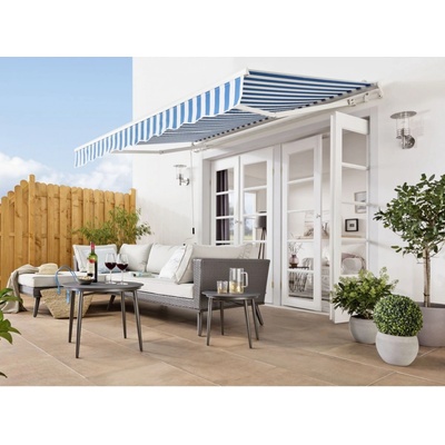 Sunfun HM-1525-WHITE-P506 Výsuvná markýza, modro-bílá 3 x 2 m
