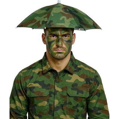 Guirca deštník na hlavu maskáčový
