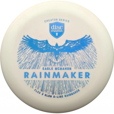 Discmania Eagle McMahon Creator Series Glow D-line Rainmaker (Flex 3) Bílá/Světlemodrá