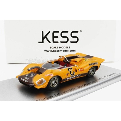 KESS MODEL FERRARI 350 P4 SPIDER CAN-AM s/n0858 TEAM GUNSTON N 6 WINNER 3h CAPE TOWN 1968 P.HAWKINS YELLOW BROWN 1:43