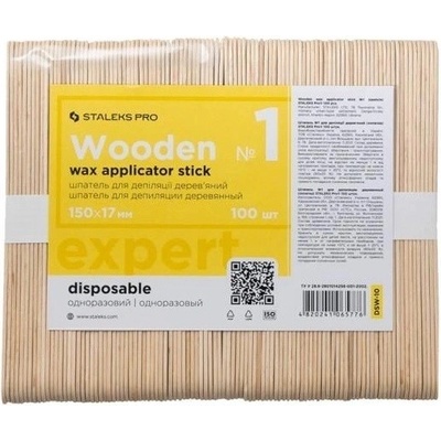 Stale dřevěné depilační špachtle Pro Expert 150x17mm 100 ks