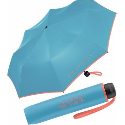 Benetton dámský skládací deštník Super Mini Bachelor button 56309 světle modrý