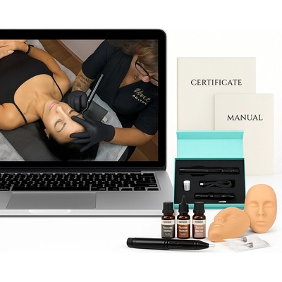 Online kurz Permanentní make-up pudrové obočí s tetovacím perem, skripty a certifikátem Varianta: Materiály v tištěné podobě