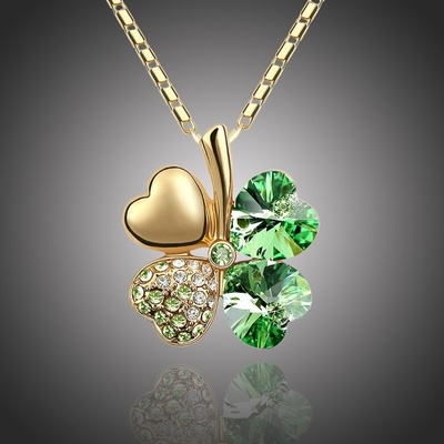 Sisi Jewelry Náhrdelník Swarovski elements NH1041-N9554-22 Zelená – Hledejceny.cz