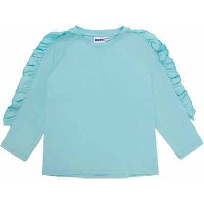 Winkiki kids Wear dívčí tričko s dlouhým rukávem Basic mátová