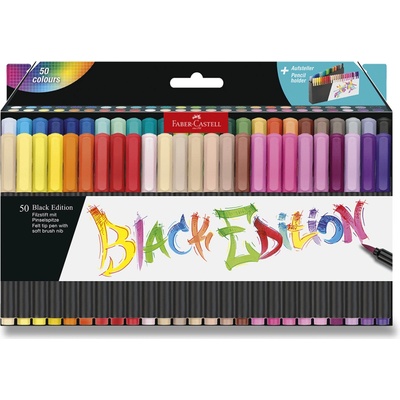 Faber-Castell Black Edition Brush fixy 50 barev stojánek 116454