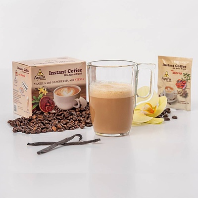 Ayura Vanilkové cappuccino s Ganodermou 10 x 15 g
