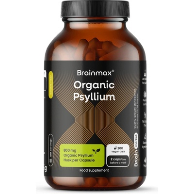 BrainMax BIO Psyllium 800 mg 200 rastlinných kapsúl