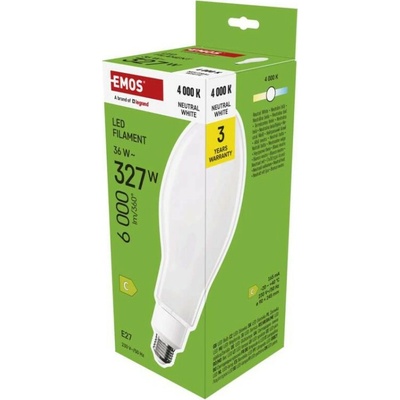 EMOS LED Žiarovka FILAMENT ED90 E27/36W/230V 6000 lm 4000K EMS1136