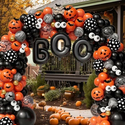 ELEMENTRIX BLLBB Párty balónky, balónková girlanda halloween BOO