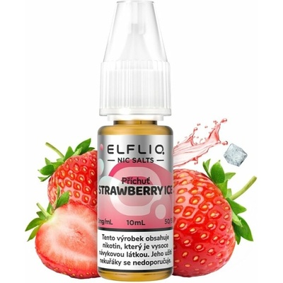 ELFLIQ Nic SALT Strawberry Ice (Ledová jahoda) 10 ml 10 mg