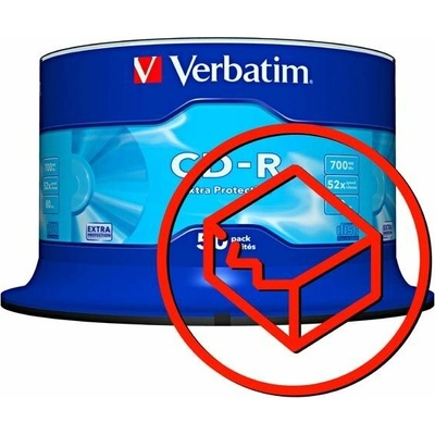 Verbatim CD-R 700MB, 52x, spindle 50ks (43351)