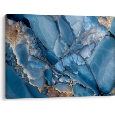 Obraz - Modrý členitý mramor, jednodílný 70x50 cm