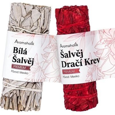 Aromaholik Bílá šalvěj a šalvěj dračí krev sada 2 svazků