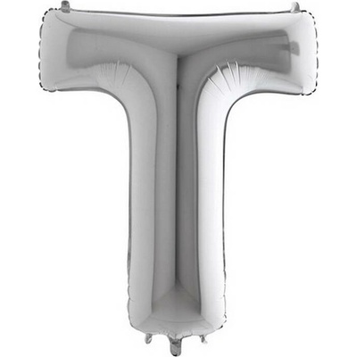Grabo Nafukovací balónek písmeno T stříbrné 102 cm