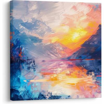 Obraz - Malba krajiny, jednodílný 70x70 cm