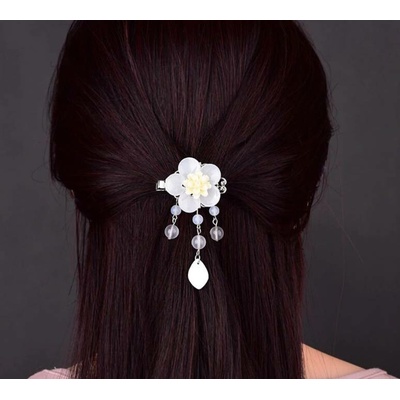 Naishide Jewelry Spona do vlasů s přírodními korálky KVĚT