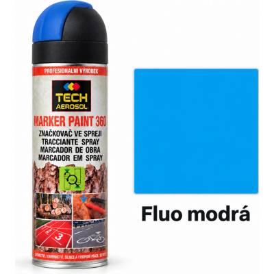 PRO-TECH Marker Paint 360° značkovací sprej 500 ml – fluo modrá