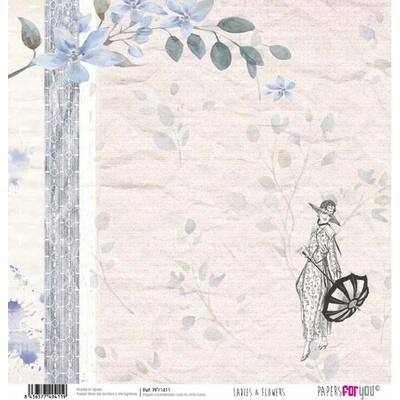 Scrapbookový papír LADIES & FLOWERS - Scrap paper LADIES & FLOWERS