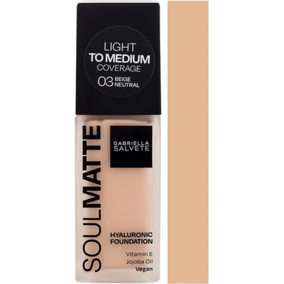 Gabriella Salvete SoulMatte dlhotrvajúci make-up s matným efektom 03 Beige Neutral 30 ml
