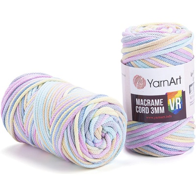 YarnArt Macrame Cord VR 3mm 929 jemná pastelová