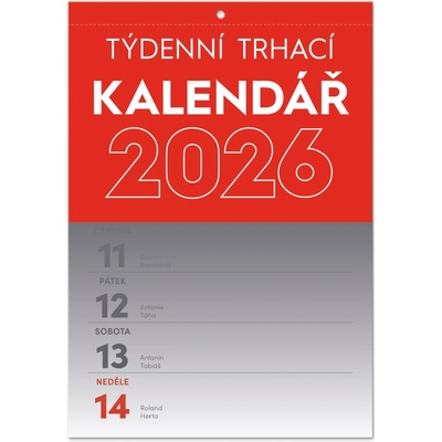 nástěnný Trhací týdenní A5 2026