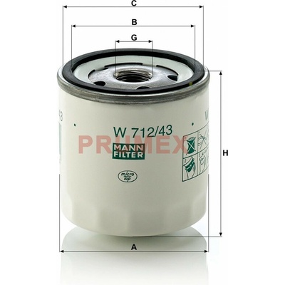 MANN W 712/43 olejový filtr – Hledejceny.cz