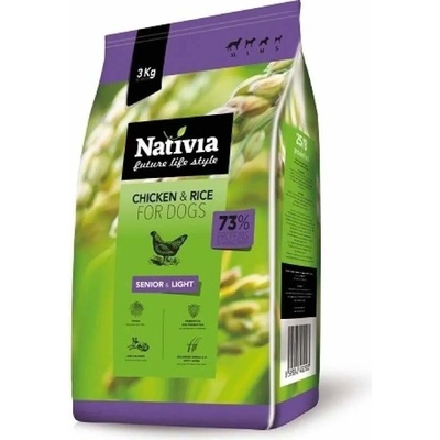 Nativia Senior & Light Chicken & Rice 3 kg