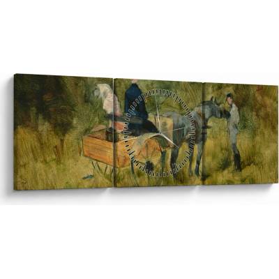 Obraz - Henri de Toulouse-Lautrec, The Trap, reprodukcia (s hodinami), trojdielne 90x30 cm s hodinami